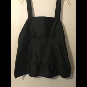 Black structured smock top